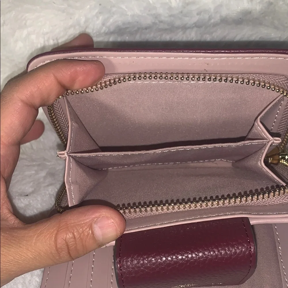 NWOT Nanette Lepore Deep Red Textured Wallet - Picture 4 of 8